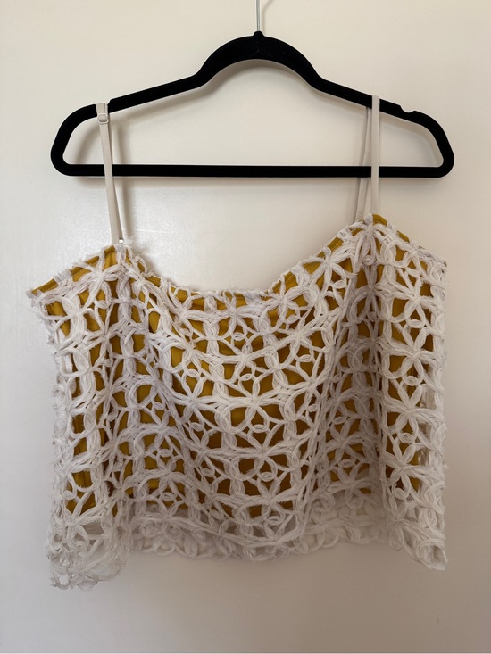 Blue Tassel Tops - Anthropologie Blue Tassel Sleeveless Textured Top size XL